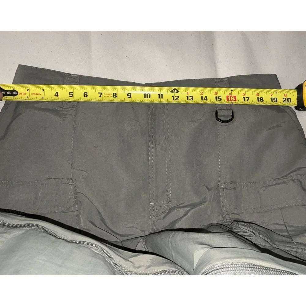 World Wide Sportsman Pants Mens XL/30 Grey Nylon Convertible Zip Off Fishing